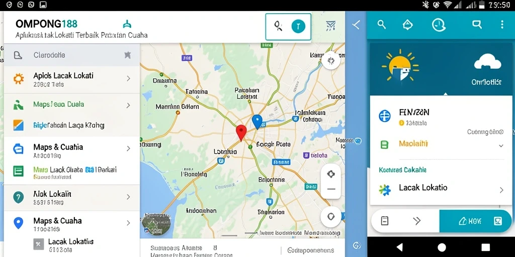 Tampilan antarmuka OMPONG188 dengan fitur Lacak Lokasi yang informatif.