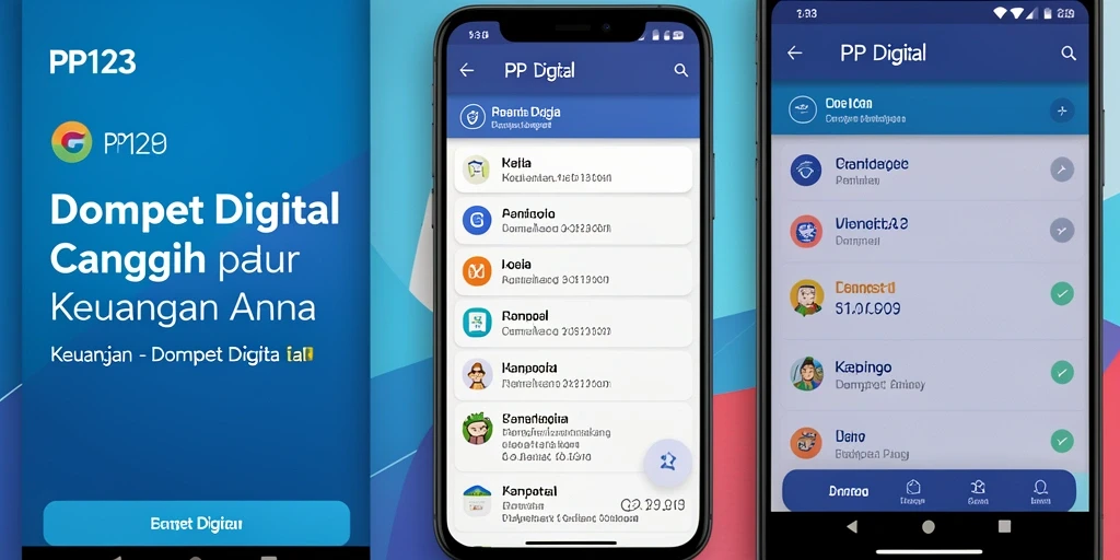 Antarmuka utama PP123 menampilkan fitur Dompet Digital yang intuitif.