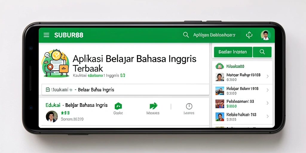 Tampilan antarmuka aplikasi SUBUR88 yang menarik untuk belajar bahasa Inggris.