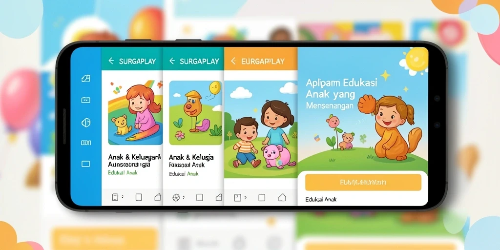 Tampilan antarmuka SURGAPLAY yang penuh warna dan interaktif.
