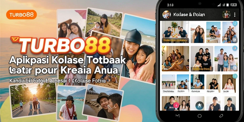 Tampilan antarmuka TURBO88 yang menarik dengan fungsi Kolase Foto.